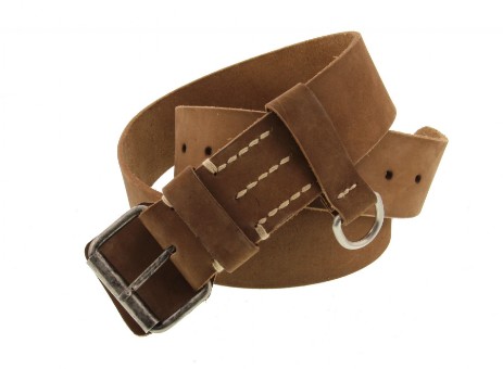 Tan heavy weight leather belt
